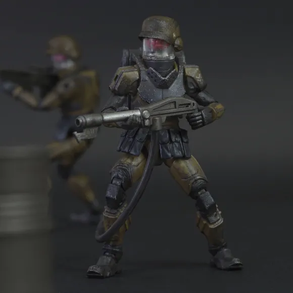 Acid Rain Reaction Figures W1 - Cortex Commander Flame Trooper Marine