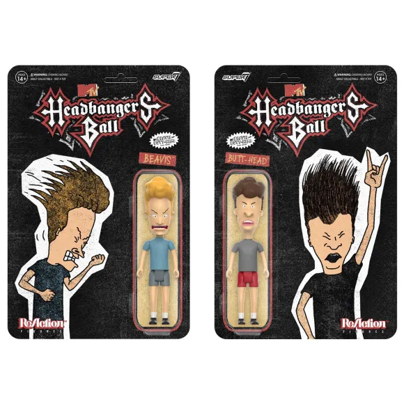 Beavis And Butt-Head Reaction Figure - Headbanger'S Ball Set Of 2