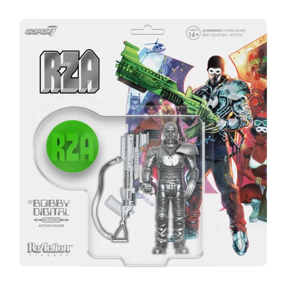Bobby Digital Reaction Figures Wave 03 - Bobby Digital (Metallic Silver W/ 45 Adaptor)