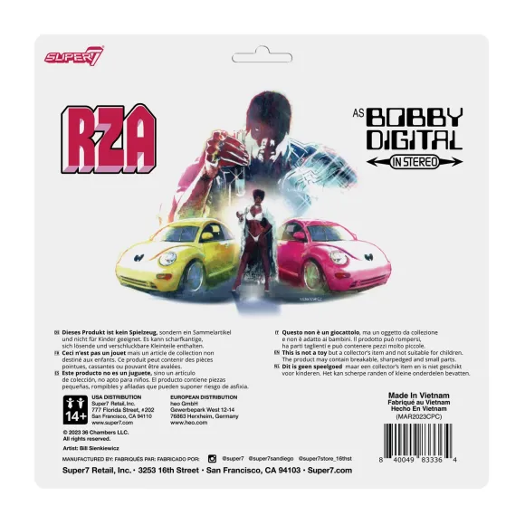 Bobby Digital Reaction Figures Wave 03 - Bobby Digital (Metallic Silver W/ 45 Adaptor)