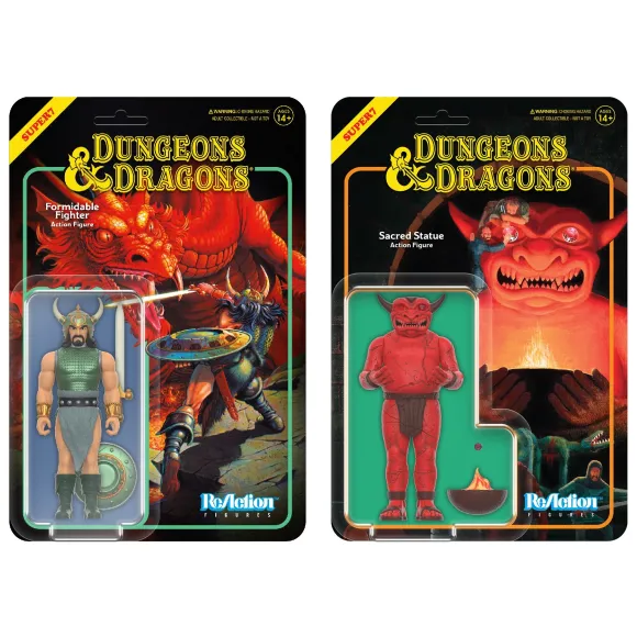 Dungeons And Dragons Reaction Figures Wave 03 - Formidable Fighter & Sacred Statue (Player'S Handbook)