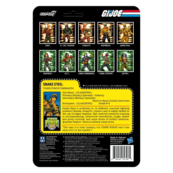 G.I. Joe Reaction Figures Wave 6 - Tiger Force Snake Eyes