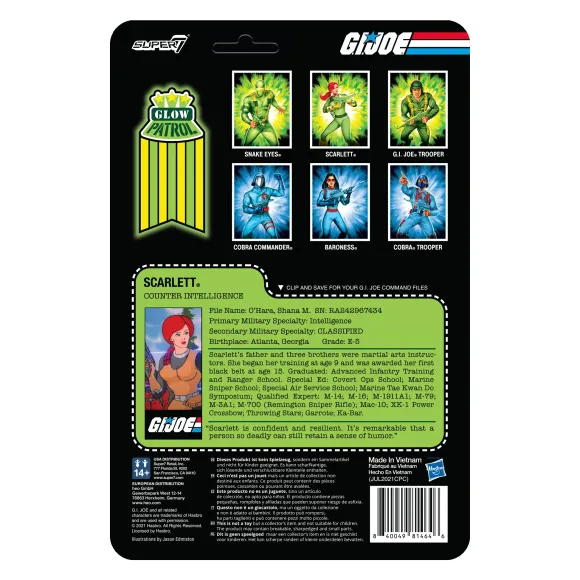 G.I. Joe Reaction Figures Wave 1B - Scarlett (Glow Patrol)