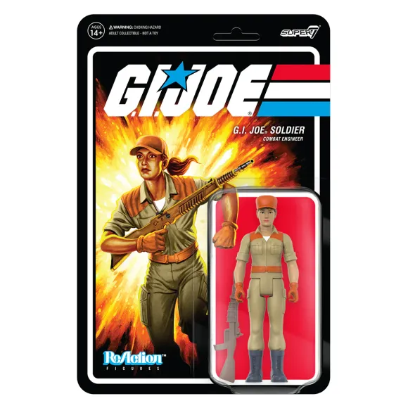 G.I. Joe Reaction Figures Wave 3 - Female Combat Engineer Ponytail Hair (Tan)