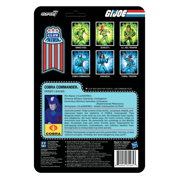 G.I. Joe Reaction Figures Wave 1B - Cobra Commander (Glow Patrol)