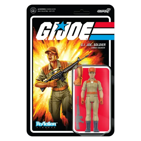G.I. Joe Reaction Figures Wave 3 - Female Combat Engineer Bun Hair (Tan)