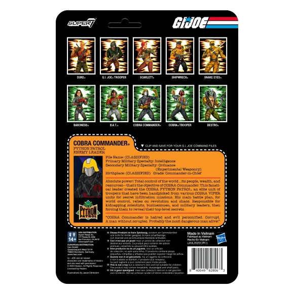 G.I. Joe Reaction Figures Wave 6 - Python Patrol Cobra Commander