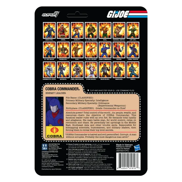 G.I. Joe Reaction Figures Wave 3 - Cobra Commander (Toy Colors)