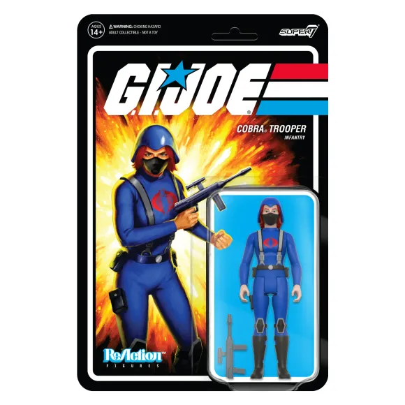 G.I. Joe Reaction Wave 4 -Cobra Female Trooper Medium Red Hair (Pink)