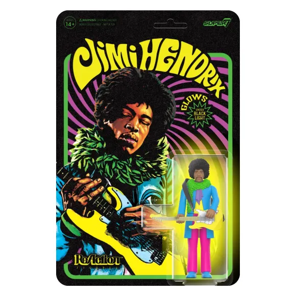 Jimi Hendrix Reaction Figures - Jimi Hendrix Blacklight (Are You Experienced)