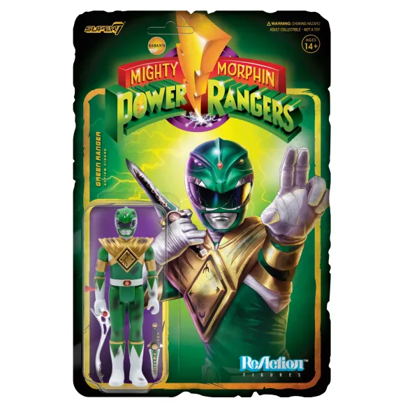 Mighty Morphin' Power Rangers Reaction Figure - Green Ranger (Battle Damaged)