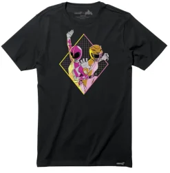 Mighty Morphin Power Rangers T-Shirt - Pink And Yellow Power Rangers