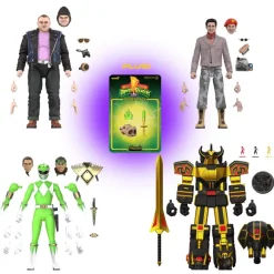 Mighty Morphin Power Rangers Ultimates! Wave 5 - Megazord (Black & Gold), Bulk, Skull & Green Ranger (Glow)