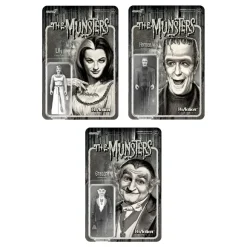 Munsters Reaction Figures Wave 2 Grayscale Set Of 3