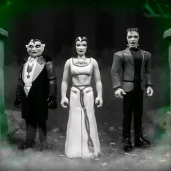 Munsters Reaction Figures Wave 2 Grayscale Set Of 3