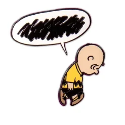 Peanuts Enamel Pin - Speech Bubble And Charlie Brown Set