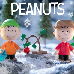 Peanuts Reaction Figures Wave 06 (Holiday Box Set) - Charlie Brown With Sad Christmas Tree And Linus