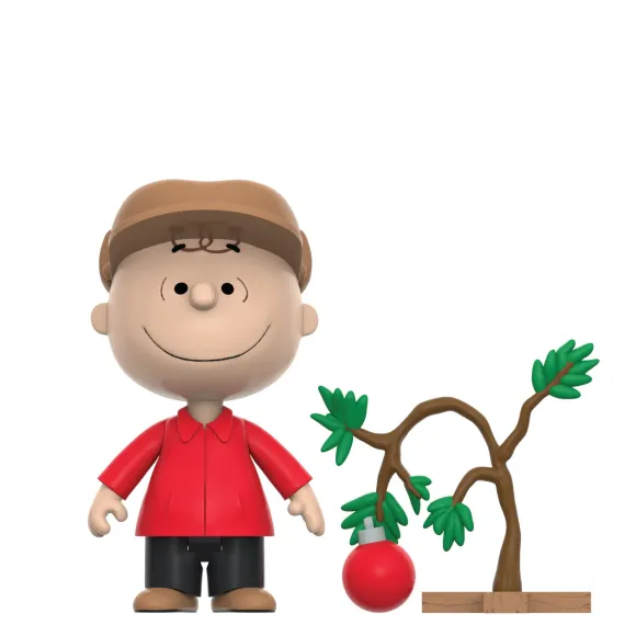 Peanuts Reaction Figures Wave 06 (Holiday Box Set) - Charlie Brown With Sad Christmas Tree And Linus