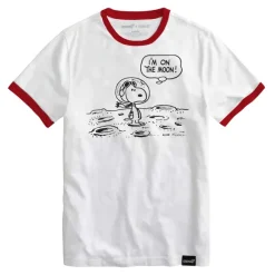 Peanuts T-Shirt - Snoopy On The Moon Ringer