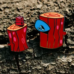 Ren & Stimpy Enamel Pin - Log! 2-Pin Set