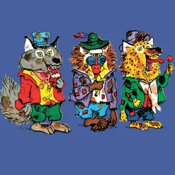Richard Scarry Wolfgang Wolf, Barry Baboon, And Harry Hyena T-Shirt