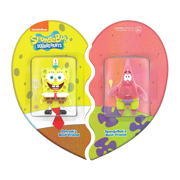 Spongebob Squarepants Reaction - Spongebob And Patrick Bff 2-Pack (Glitter)