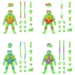 Teenage Mutant Ninja Turtles Ultimates! Mutagen Ooze Glow Figures (Super7 Exclusive)