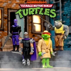 Teenage Mutant Ninja Turtles Reaction Figures Wave 8 - Undercover Raphael, Shredder, Rocksteady & Foot Soldier (Cartoon)