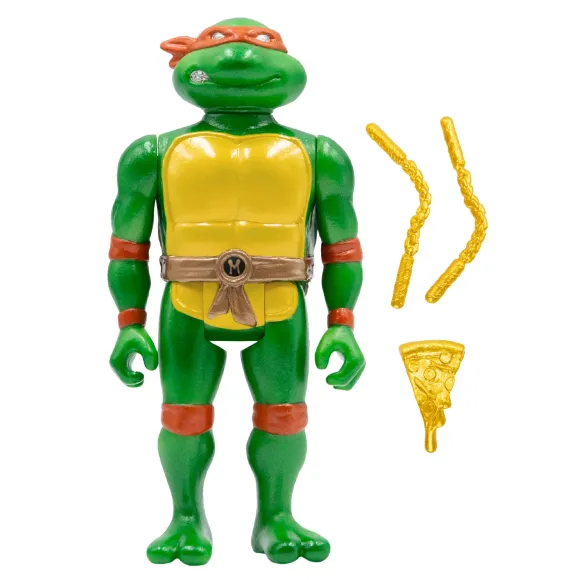 Teenage Mutant Ninja Turtles Reaction Figures - Carry Case With Michelangelo (Metallic)