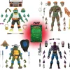 Teenage Mutant Ninja Turtles Ultimates! Wave 11 - Rat King, Rapper Mike, Ninja Nomad Leonardo & Foot Soldier (Battle Damaged)