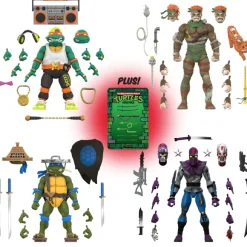 Teenage Mutant Ninja Turtles Ultimates! Wave 11 - Rat King, Rapper Mike, Ninja Nomad Leonardo & Foot Soldier (Battle Damaged)