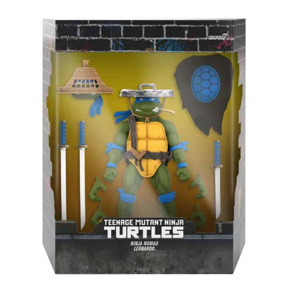 Teenage Mutant Ninja Turtles Ultimates! Wave 11 - Rat King, Rapper Mike, Ninja Nomad Leonardo & Foot Soldier (Battle Damaged)