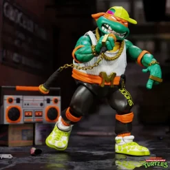 Teenage Mutant Ninja Turtles Ultimates! Wave 11 - Rat King, Rapper Mike, Ninja Nomad Leonardo & Foot Soldier (Battle Damaged)
