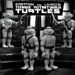 Teenage Mutant Ninja Turtles Reaction Figure Wave 9 - Donatello, Leonardo, Michelangelo & Raphael (Comic Greyscale)