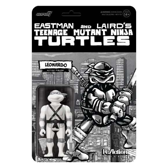 Teenage Mutant Ninja Turtles Reaction Figure Wave 9 - Leonardo (Comic Greyscale)