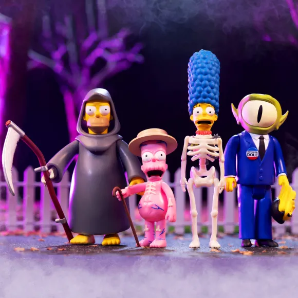 The Simpsons Reaction Figures Wave 3 - Treehouse Of Horror Set Of 4
