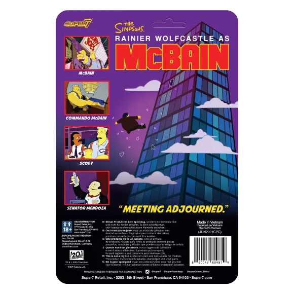 The Simpsons Reaction Wave 1 Mcbain - Mcbain (Commando)