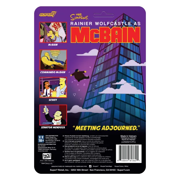 The Simpsons Reaction Wave 1 Mcbain - Mcbain