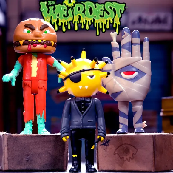 The Weirdest Reaction Figures Wave 2 - Trauma Bomb, Mummy'S Hand & Zombeef