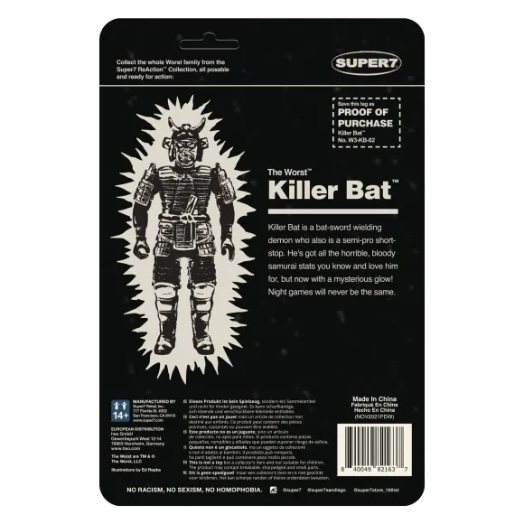The Worst Reaction Figures Wave 3C - Killer Bat (Monster Glow) Sdcc 22