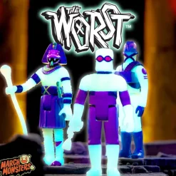 The Worst Reaction Figures - Snake Tut, X-3 & Gas Phantom (Monster Glow)