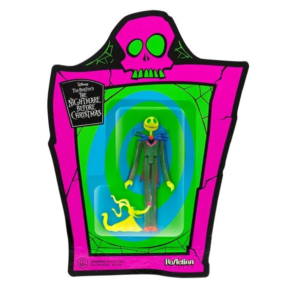Tim Burton'S Nightmare Before Christmas Reaction Figure - Jack Skellington Neon And Glow-In-The-Dark (Sdcc 2020)