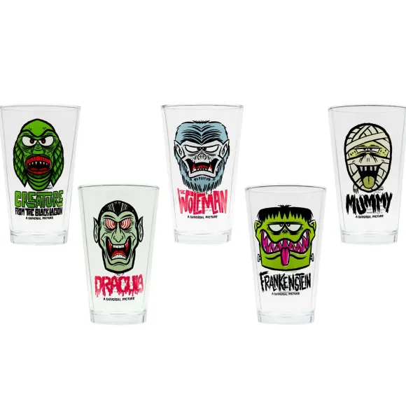 Universal Monsters Freakyfaces Drinkware Set Of 5