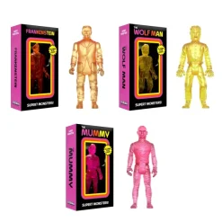 Universal Monsters Reaction Figures - Frankenstein, The Mummy, The Wolf Man (Luminators)