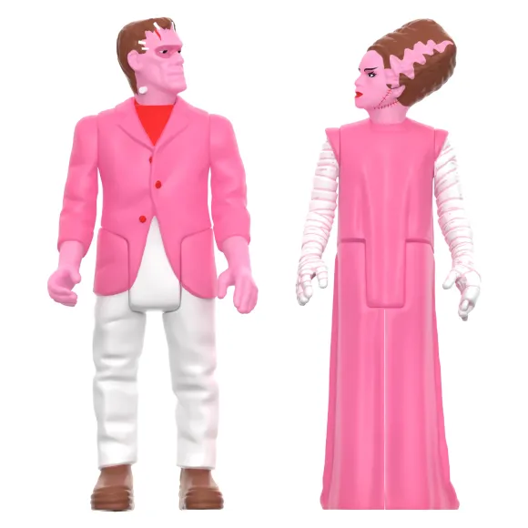 Universal Monsters Reaction Figures - Frankenstein And Bride Of Frankenstein 2-Pack (Valentine'S Day Heart Box)